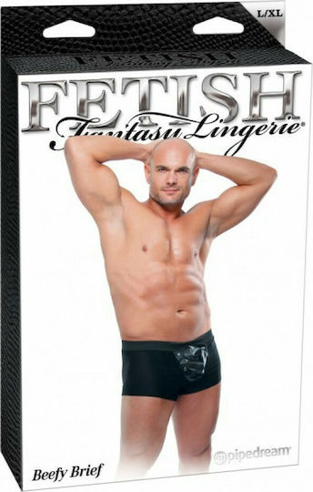 Pipedream Beefy Brief with Penis Ring Herren Sexy Boxer Schwarz PD4744-00