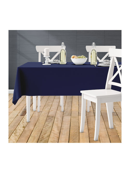 Lino Home Tablecloth Renas 355 Blue 140x140cm