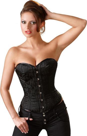 Cottelli Collection Corsage with Suspenders Black