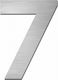 Zogometal House Number 7 Sign Silver 12cm Inox Matt