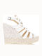 Kanna Women's Leather Platform Shoes White