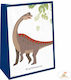 Amscan Happy Dinosaur Paper Bag for Gift with Theme "Dinosaurs" Multicolored 14.7x21cm. 4pcs 9903978