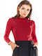 Awama Women's Long Sleeve Sweater Red