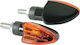 Lampa Φλας Μοτοσυκλέτας Arrow Μηχανής 12v 21w (68 X 27 Mm) Μαύρο με Πορτοκαλί Τζαμάκι LED 2τμχ