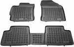 Rezaw Plast Set of Front and Rear Mats Tray Type 3pcs from Rubber for Toyota Auris Black