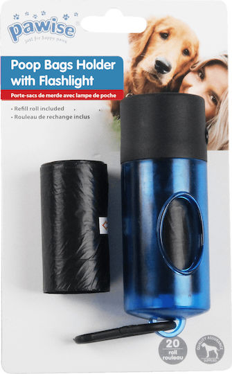 Pawise Dog Waste Bag Holder Blue 20pcs 11590