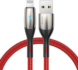 Baseus Braided / LED USB-A to Lightning Cable Red 2m (CALSP-C09)