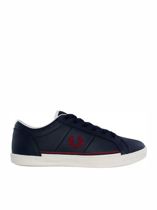 Perf Leather Fred Perry Blue Trainers FRED PERRY Men's White