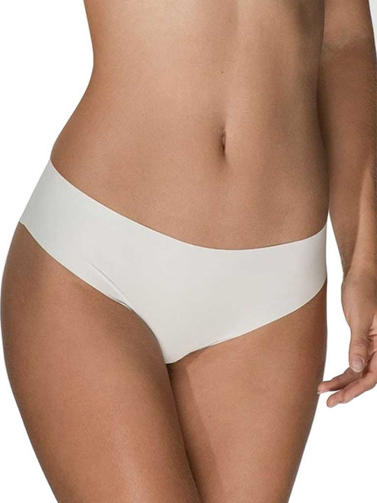 Luna Damen Slip Nahtlos Weiß