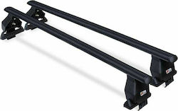 Menabo Roof Bars Steel 112cm. (with Roof Rack Legs) Black