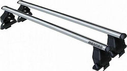 Menabo Roof Bars Aluminum 130cm. for Cars with Factory Bars (with Roof Rack Legs) Silver