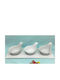 Max Home Porcelain Dessert Divided Serving Tray with 3 Slots White