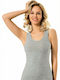 Namaldi Women's Sleeveless Cotton T-Shirt and Racer Back with Racer Back Gray