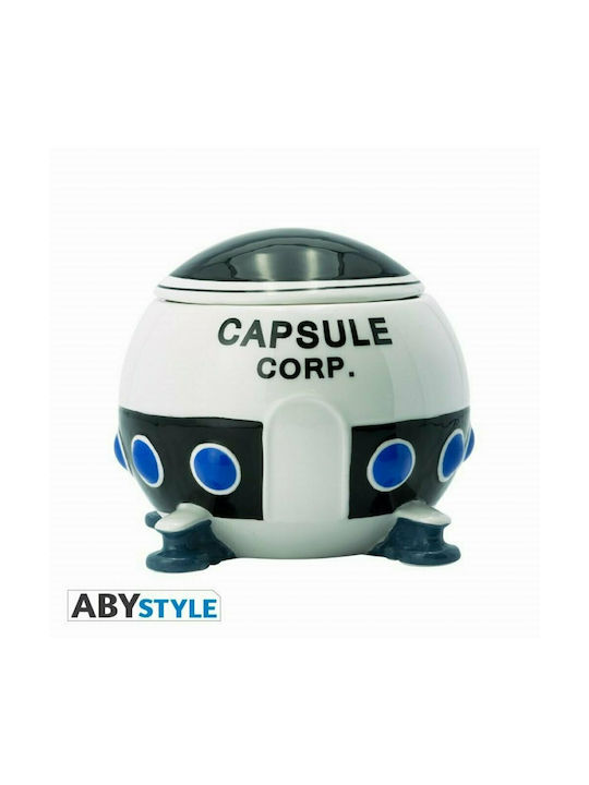 Abysse Dragon Ball 3D Capsule Corp Spaceship Κούπα Κεραμική με Καπάκι Λευκή 550ml