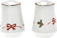 Cryspo Trio Christmas Salt and Pepper Set Porcelain White 2pcs
