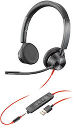 Plantronics Blackwire C3325 Pe ureche Căști Multimedia cu microfon și conexiune Jack de 3,5 mm / USB-A