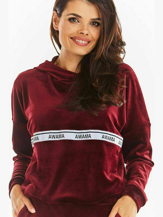 Awama Women's Hooded Sweatshirt Red