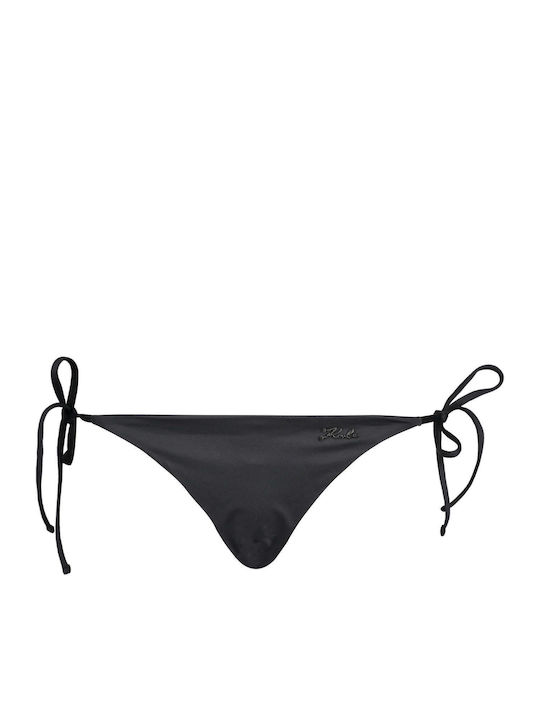KL20WBT10 Bikini Slip mit Schnürchen Schwarz
