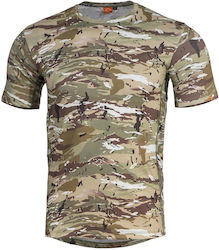 Pentagon Κοντομάνικο T-shirt Στρατού Apollo σε Καφέ Χρώμα Αντιιδρωτικό Pentacamo