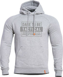 Pentagon Phaeton "Dare To Be Tactical" Hoodie Sweatshirt Melange in Gray color K09021-DT-16