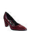 Smart Cronos G974-2716 Pantofi cu toc din Lăcuit Burgundy g974-2716