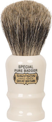 Simpsons Special S1 Shaving Brush with Synthetic Hair Bristles 18mm White