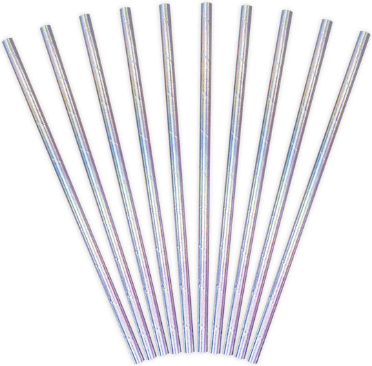 PartyDeco Paie De hârtie Iridescent - Iridescent 10buc