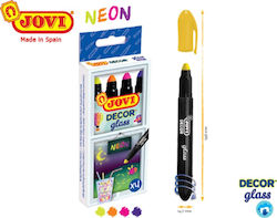 Jovi Decor Glas Neon 4 Stück Buntstifte