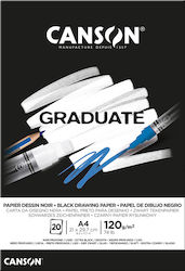 Canson Μπλοκ Σχεδίου Graduate Black A4 20Φύλλα ...