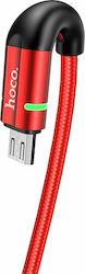 Hoco U93 Shadow Geflochten / LED USB 2.0 auf Micro-USB-Kabel Rot 1.2m (HC-U93MRD) 1Stück