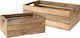 Zaros Set of 2 Wooden Mango Crates 40.5/51cm Garden Decorations Wooden HM891