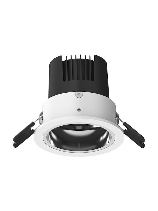 Yeelight Mesh Spotlight M2 Round Metallic Recessed Spot with Integrated LED 5W 350lm 30° White 9.3x9.3cm.