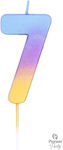 Birthday Candle Number "7" Multicolored 015842