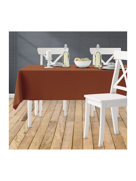 Lino Home Tablecloth Renas 107 Terracotta 140x1...