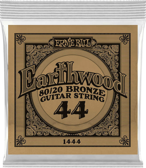 Ernie Ball Single Phosphor Bronze String for Acoustic Guitar Earthwood 80/20 Bronze 44"