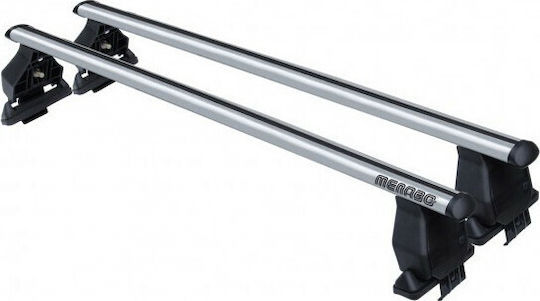 Menabo Car Roof Bars Aluminum 112cm for Audi 90 4D Set with Roof Rack Legs