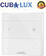 Cubalux Διακόπτης Dimmer με Πλαίσιο LED Αφής 1 Ζώνης σε Λευκό Χρώμα