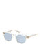 Moscot Lemtosh TT Sunglasses with Blue Frame and Light Blue Lens