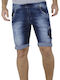 Damaged Jeans DB31F Men's Shorts Jeans Navy Blue