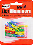 Meyco Clothespins for Crafts 25mm 25pcs Μανταλάκια Ξύλινα Χρωματιστά 25mm 25τμχ 65203