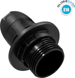 GloboStar Socket Extension for E14 Black με Ροδέλα 78961