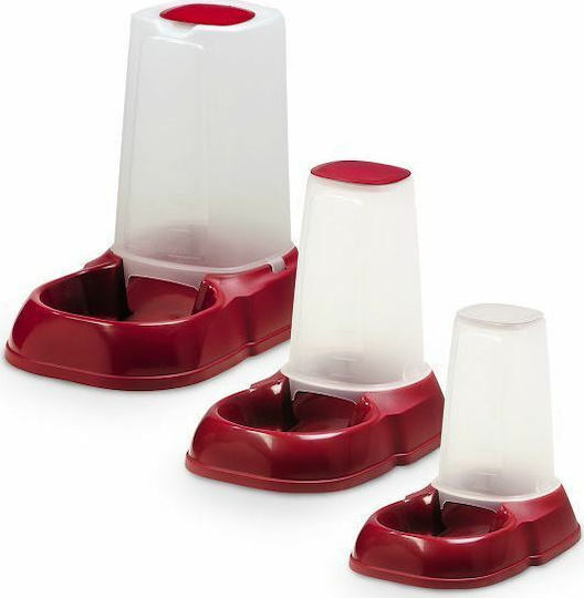 MPS Maya Dispenser Automatisch Schale mit Behälter Wasser für Hund & Katze 1.5lt in Rot Farbe