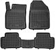 Rezaw Plast Set of Front and Rear Mats 3pcs Tray Type for Kia XCeed Hyundai i30 2014+ Black
