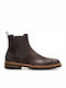 Perlamoda 1806 Men's Suede Chelsea Ankle Boots Brown