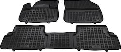 Rezaw Plast Set of Front and Rear Mats Tray Type 3pcs from Rubber for Citroen C5 Aircross Black