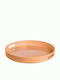 JK Home Decoration Διακοσμητικός Δίσκος Πλαστικός Στρογγυλός Σομον 34x34cm