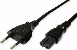 Roline IEC C7 - Euro Cable 1.8m Μαύρο 19.07.2096