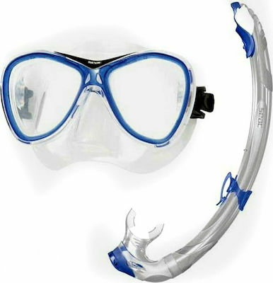 Seac Silicone Diving Mask Set with Respirator Μάσκα Κολύμβησης με Αναπνευστήρα Light Blue 946420