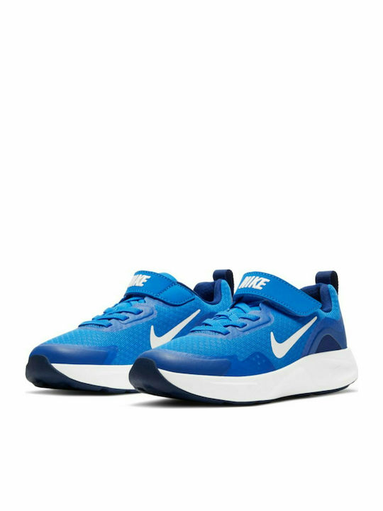 Wearallday Psv Kids Sports Shoes Running with Hoop & Loop Closure Blue