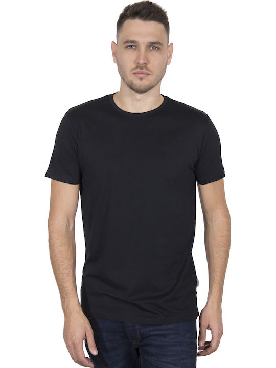 Solid Rock T-shirt Bărbătesc cu Mânecă Scurtă Negru